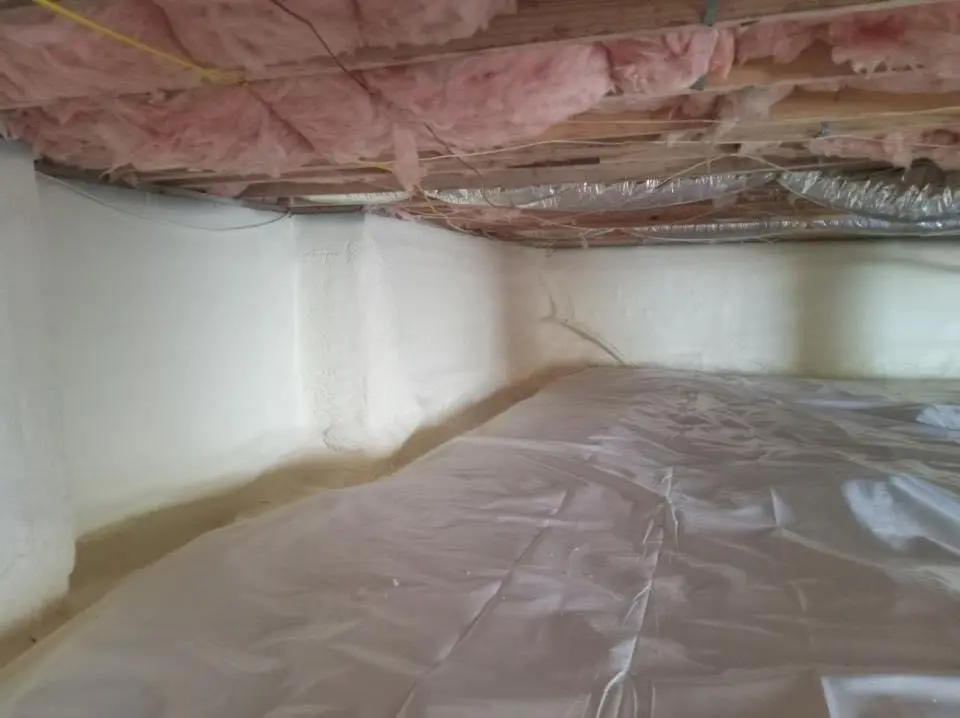 Crawl space encapsulation with closed-cell spray foam for Spray Foam Roofing in Kingston